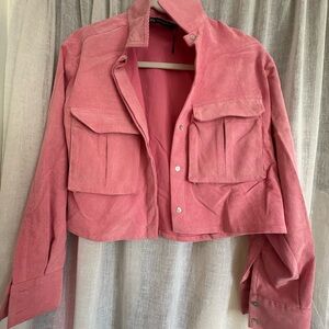ZARA CORDUROY CROPPED JACKET